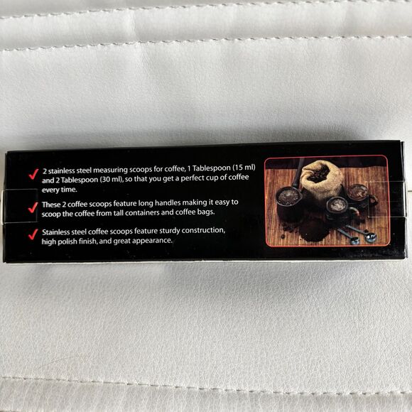 Orblue Kitchen Supplies Professional 2 Pk. Stainless Steel COFFEE SCOOPS - Picture 3 of 3